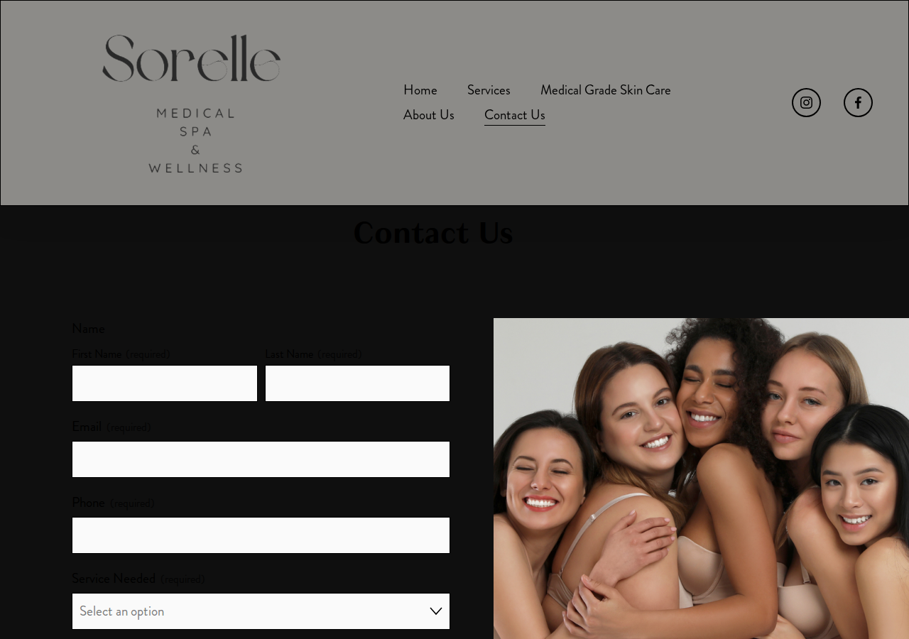 Screenshot of Get in Touch — Sorelle Medical Spa & Wellness - 629