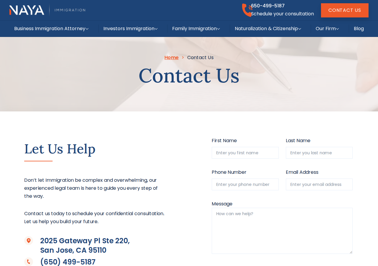 Screenshot of Contact Us | Naya Immigration