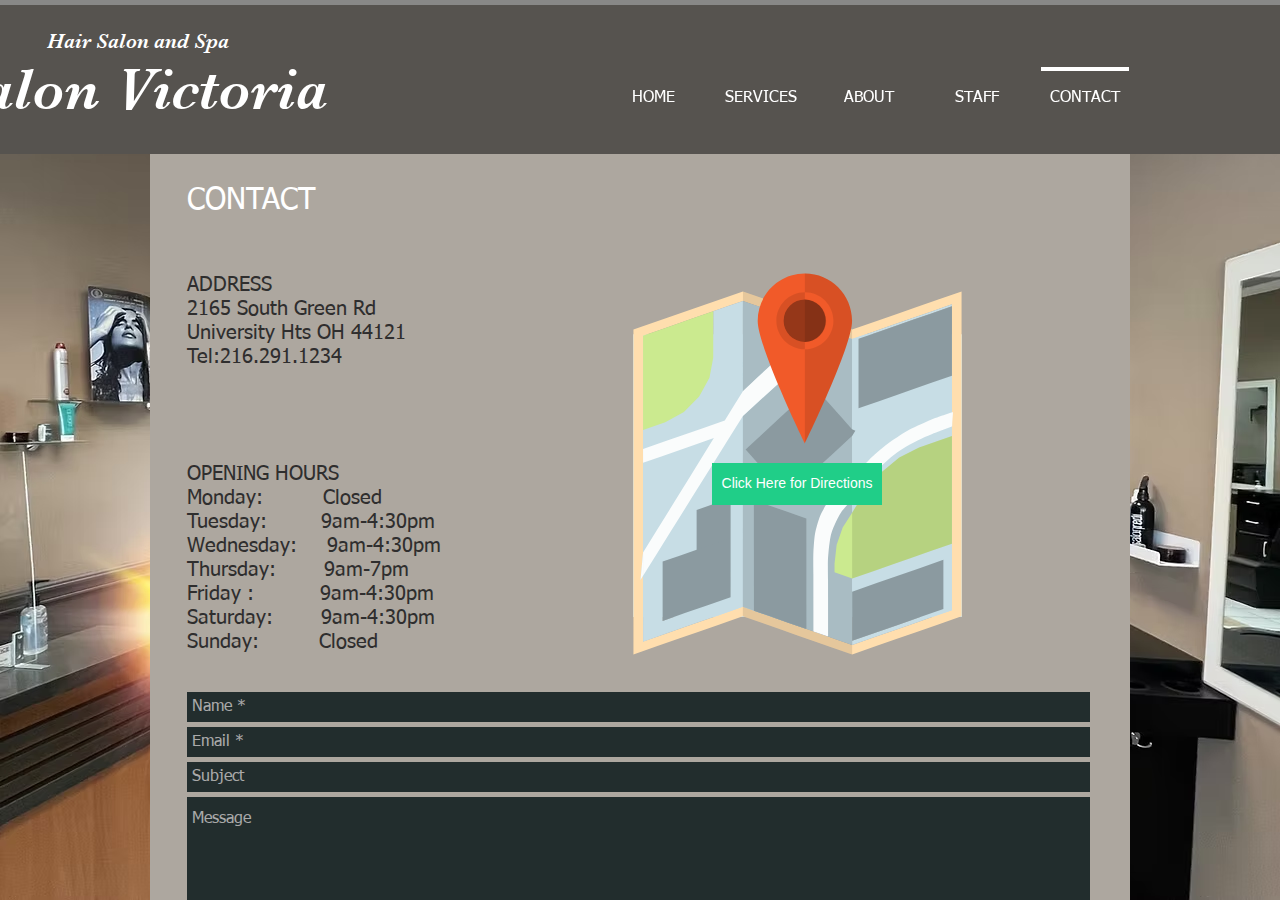 Screenshot of CONTACT | salonvictoria