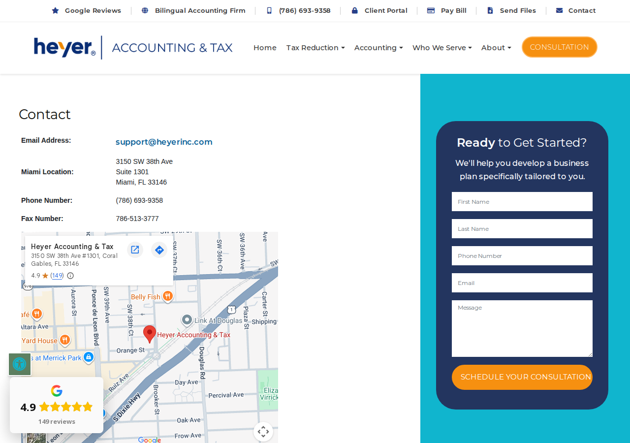 Screenshot of Heyer Accounting & Tax