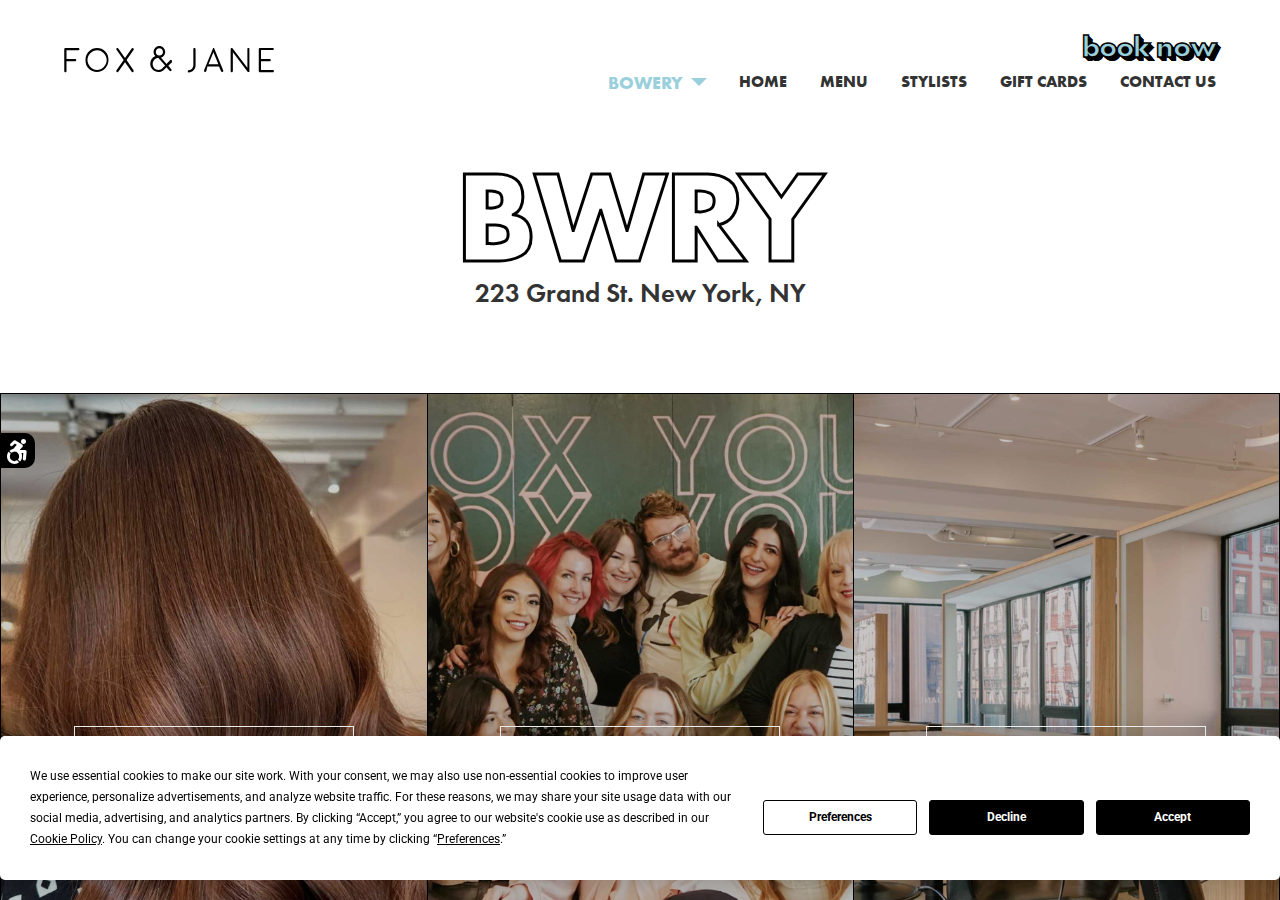 Screenshot of Contact Us - Fox and Jane Salon Bowery