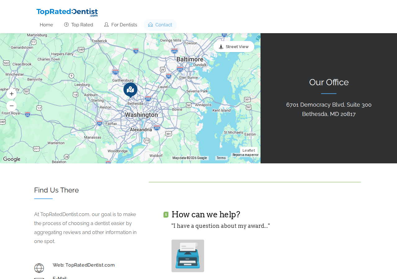 Screenshot of Contact - TopRatedDentist.com
