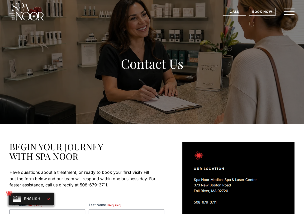 Screenshot of Contact & Book | Spa Noor Fall River, MA