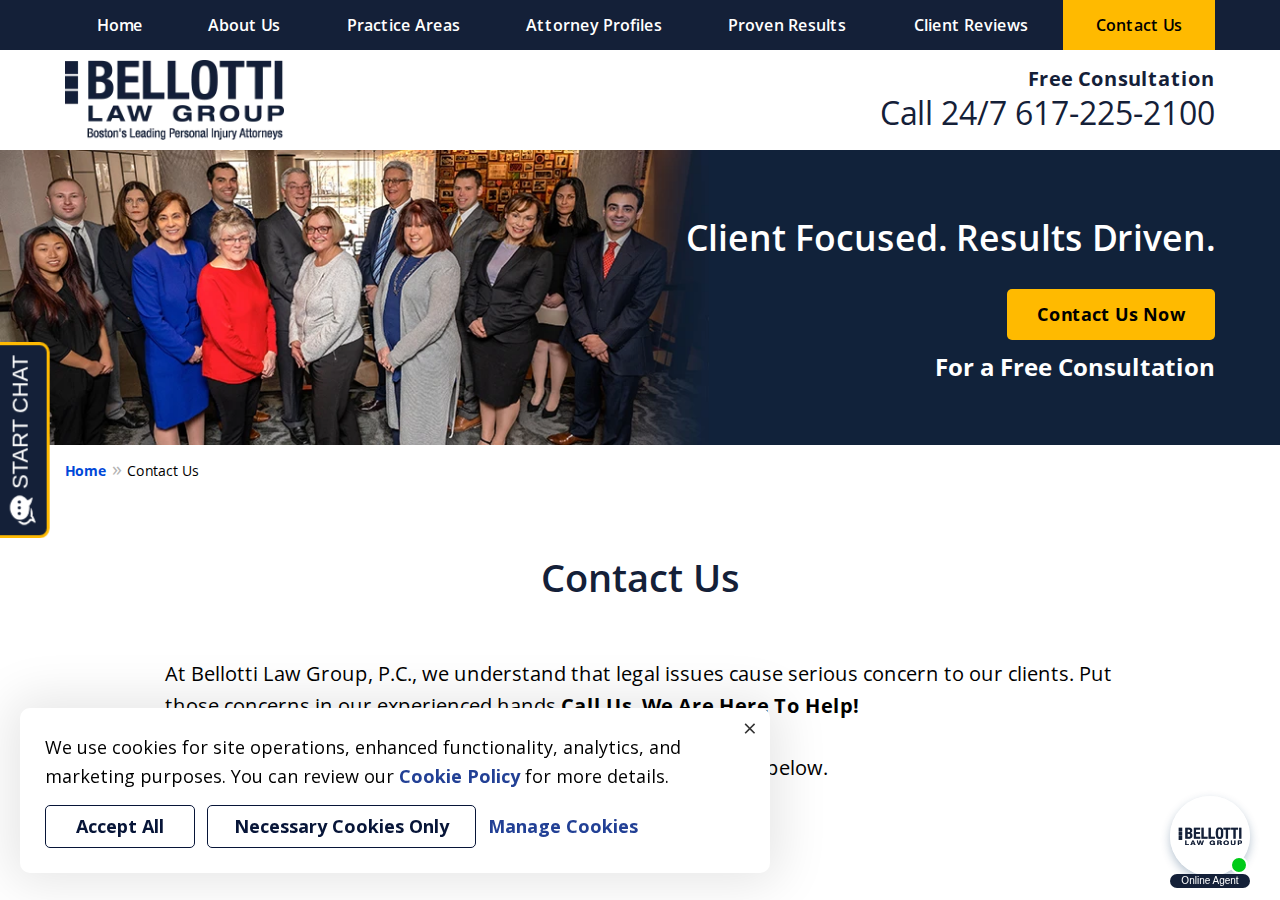 Screenshot of Contact Us | Boston Personal Injury Lawyers Bellotti Law Group