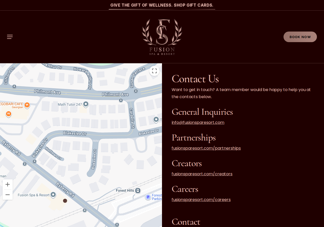 Screenshot of Contact Fusion Spa & Resort | Location & Guest Services