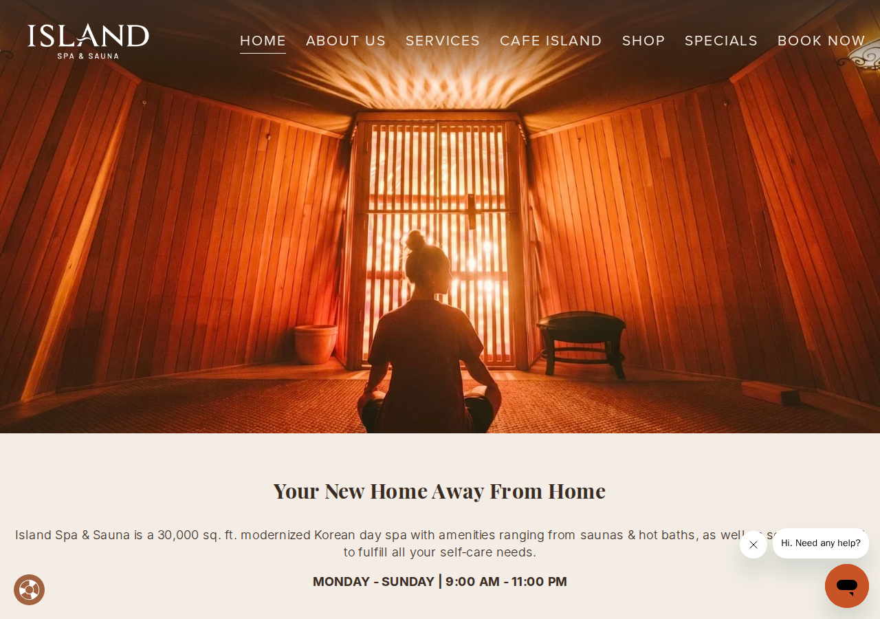 Screenshot of Island Spa and Sauna