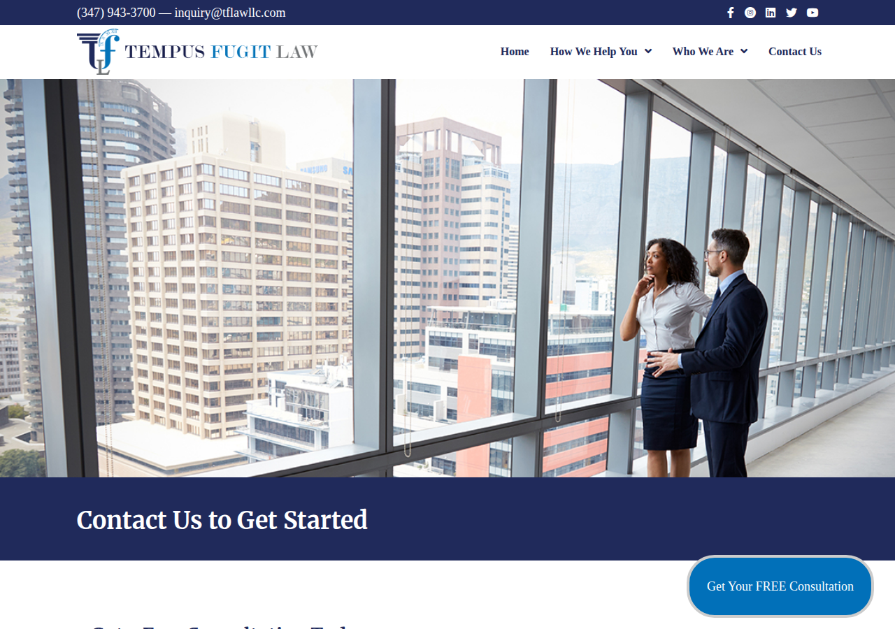 Screenshot of Contact Us - Discuss Your Legal Matter With a New York Attorney