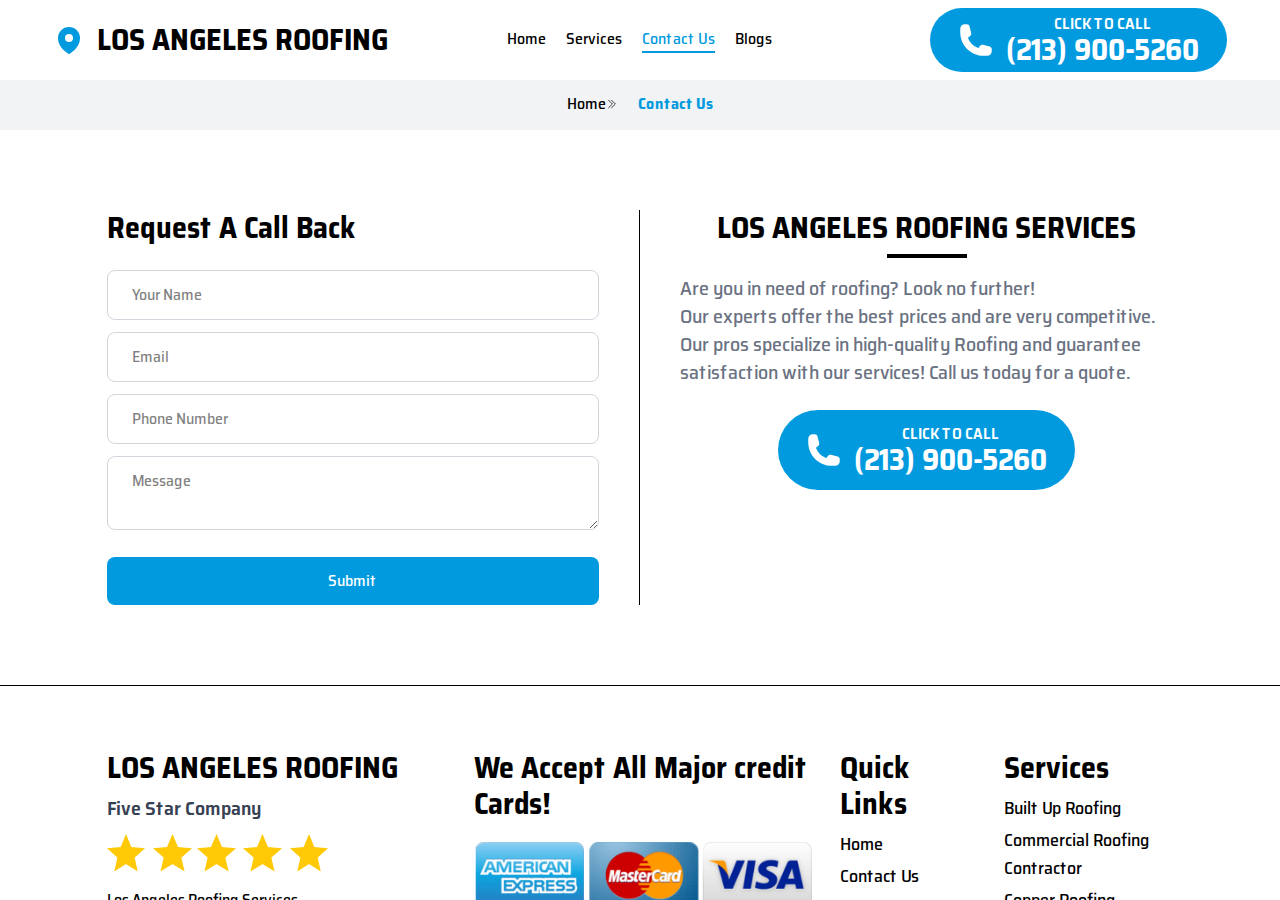 Screenshot of Contact Us