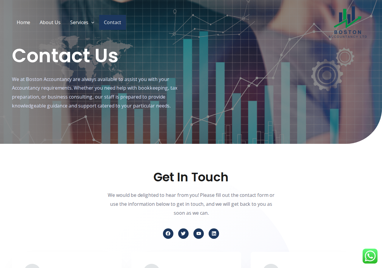Screenshot of Contact – Boston Accountancy