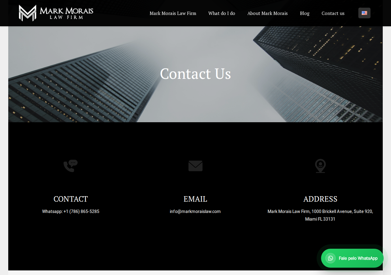 Screenshot of Contact us - Mark Morais