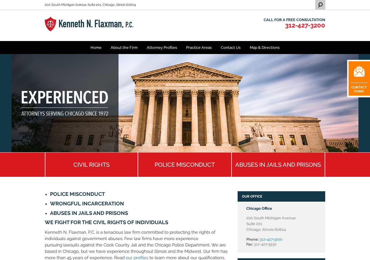 Screenshot of Chicago Law Firm, Kenneth N. Flaxman, P.C. | Home