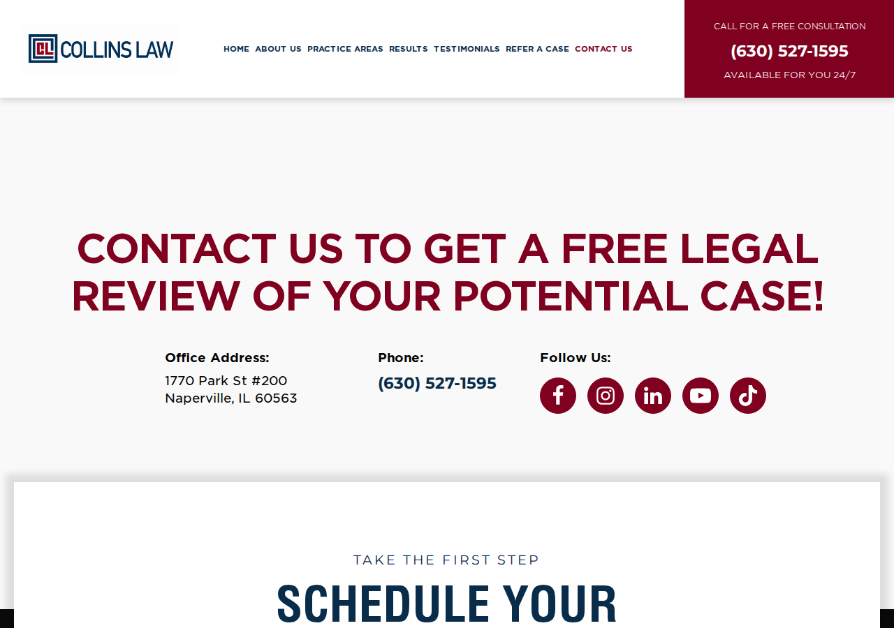Screenshot of Contact Us - Collins Law Groupclosechevron-downphonefacebooklinkedinellipsis-vyoutube-playinstagramtiktokchevron-down