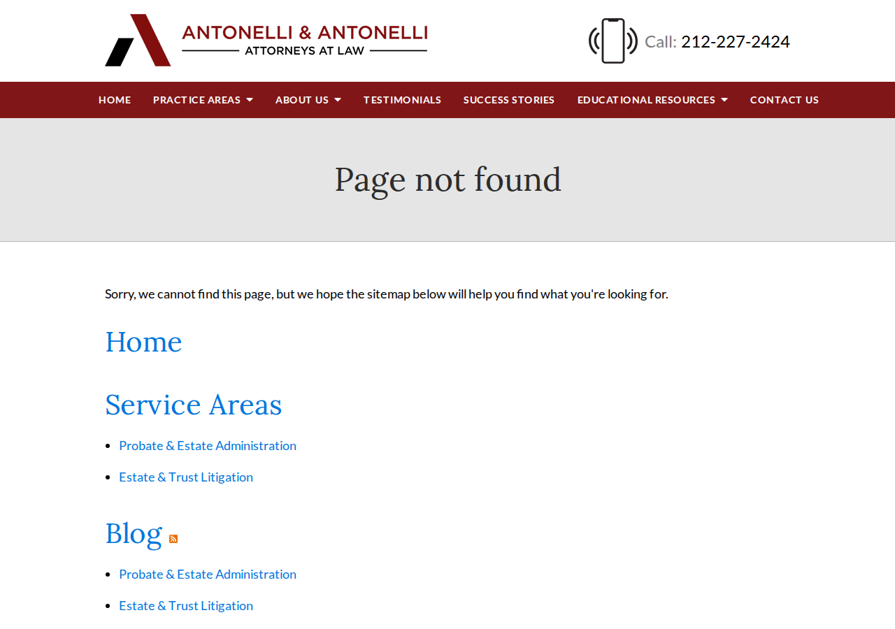 Screenshot of Page not found | Antonelli & Antonelli