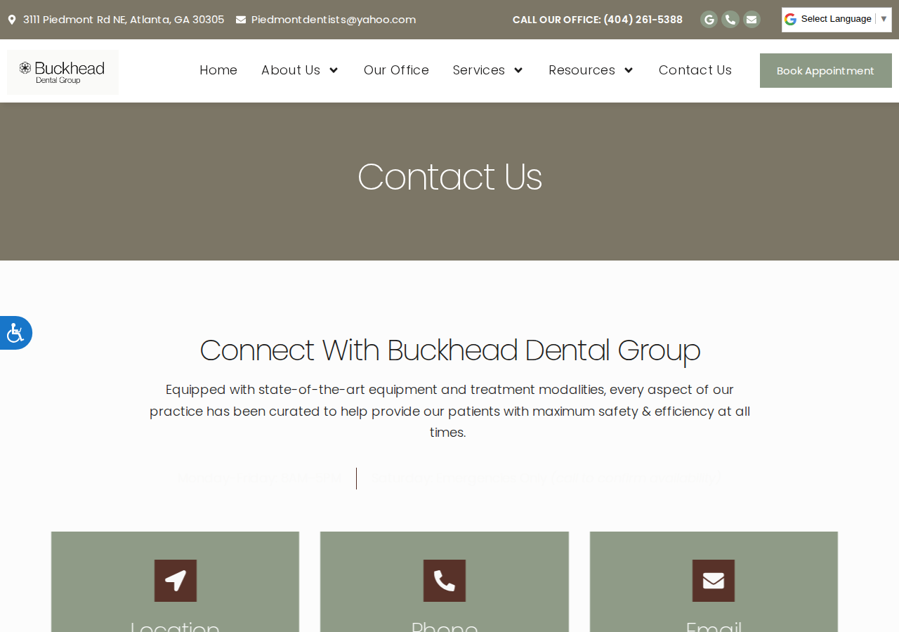 Screenshot of Contact Us | Buckhead Dental Group | Atlanta, GA
