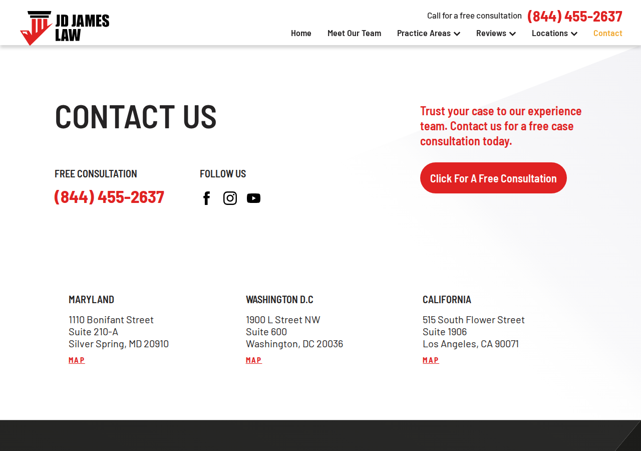 Screenshot of Contact Us