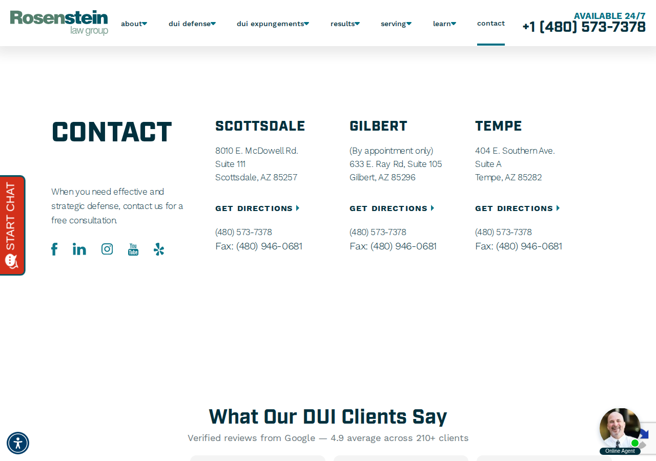 Screenshot of Contact Us | Free Consultations