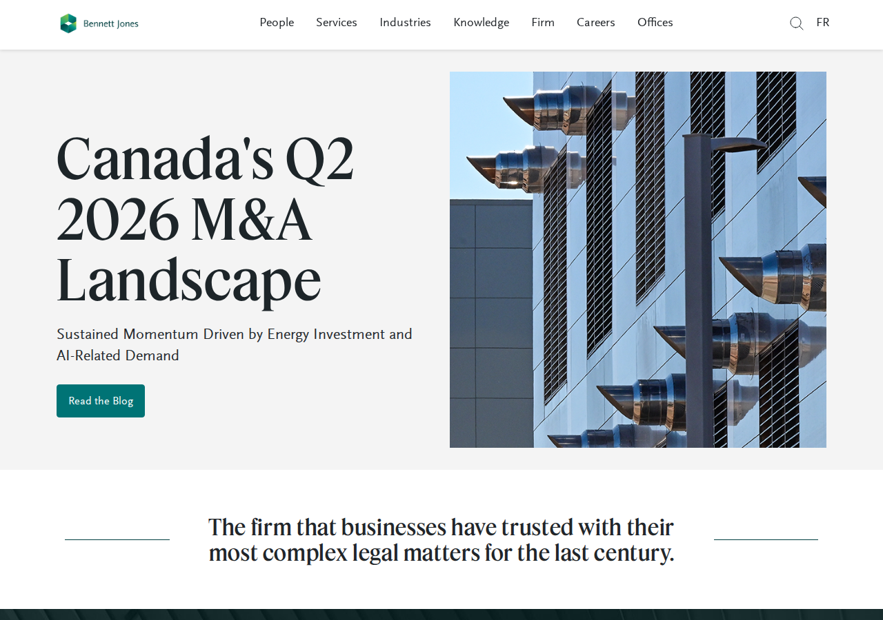 Screenshot of Complex Business Law. Practical Solutions. | Bennett Jones