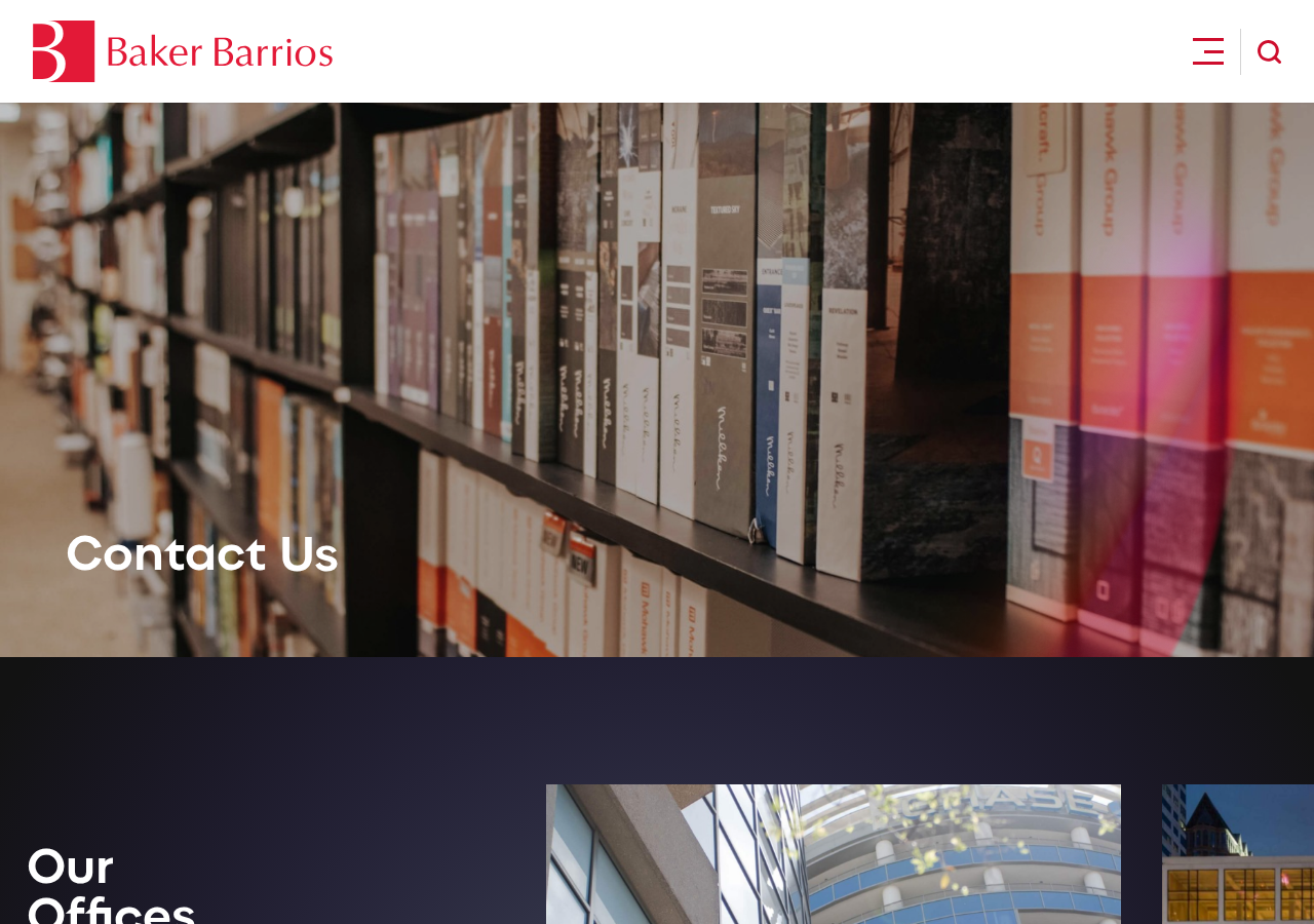 Screenshot of Contact Us | Baker Barrios