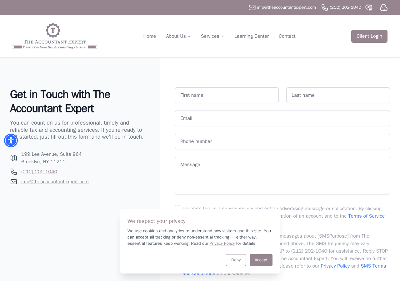 Screenshot of The Accountant Expert - Contact Us