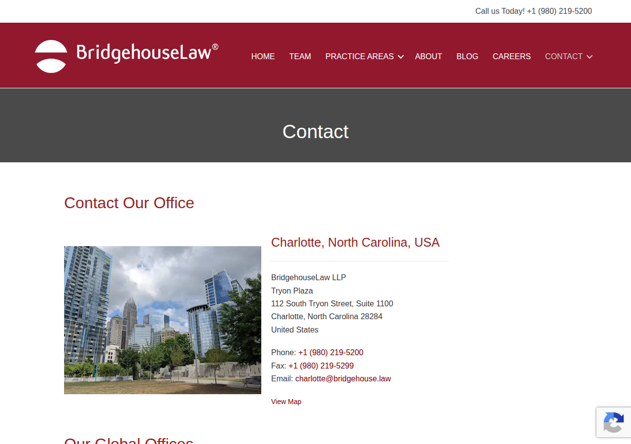 Screenshot of Contact - Bridgehouse Law