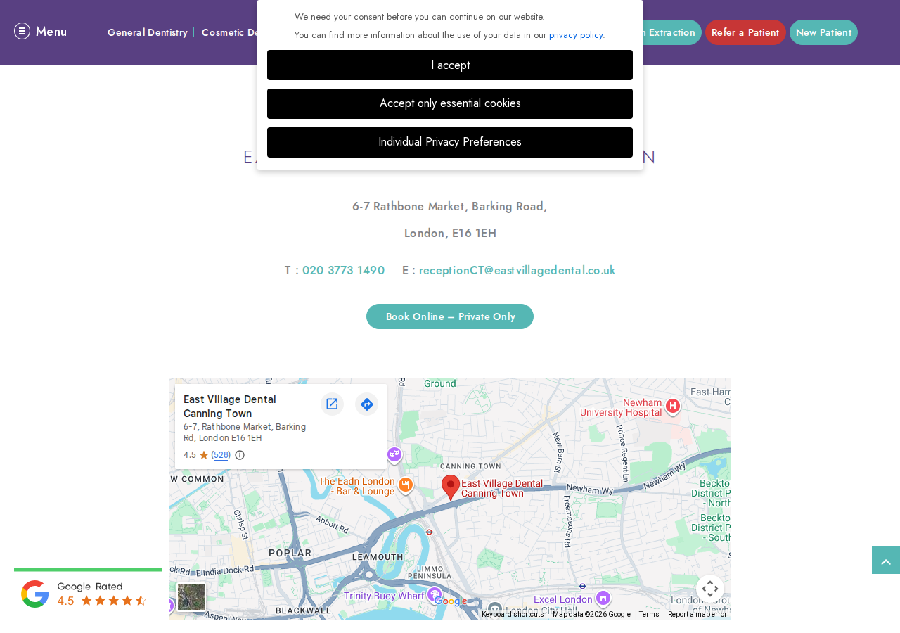 Screenshot of Contact Us - East Village Dental | Dentist in London