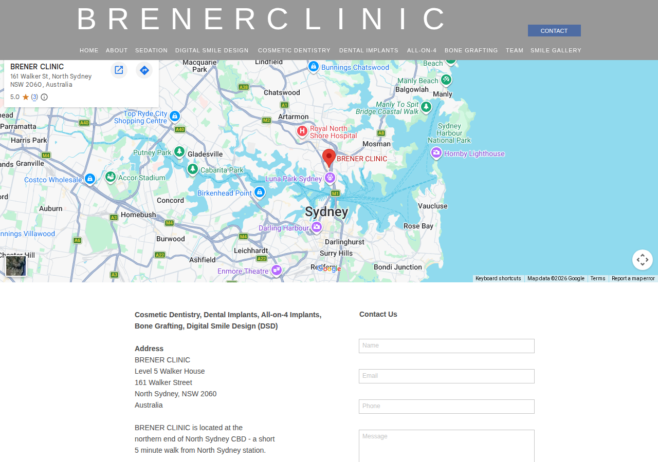 Screenshot of Brener Clinic Address, Map and Contact Information / Brener Clinic Sydney (North Sydney)