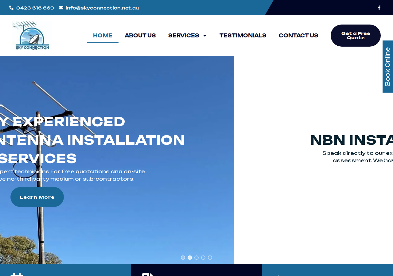 Screenshot of Expert Antenna Installation In Melbourne - Sky Connection