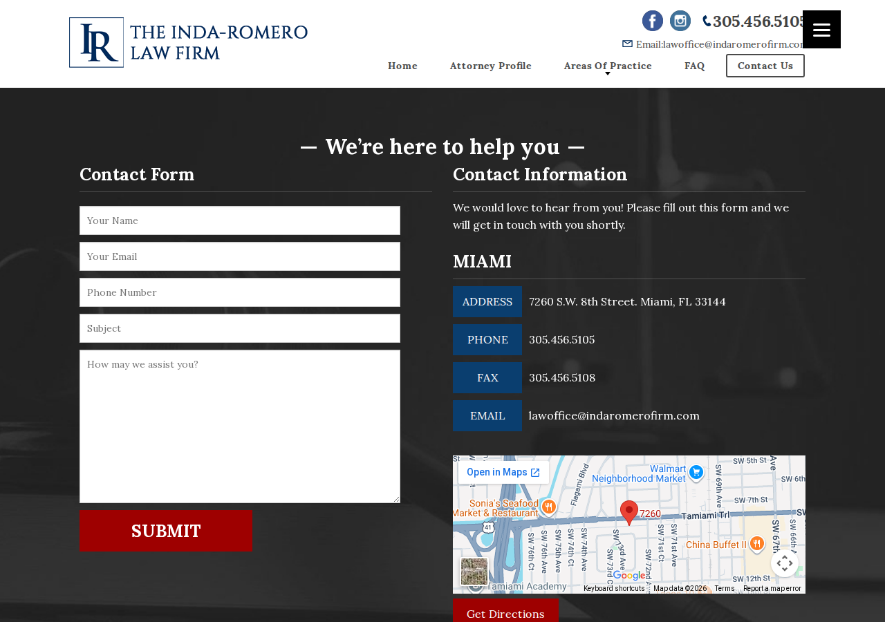 Screenshot of » Contact Us