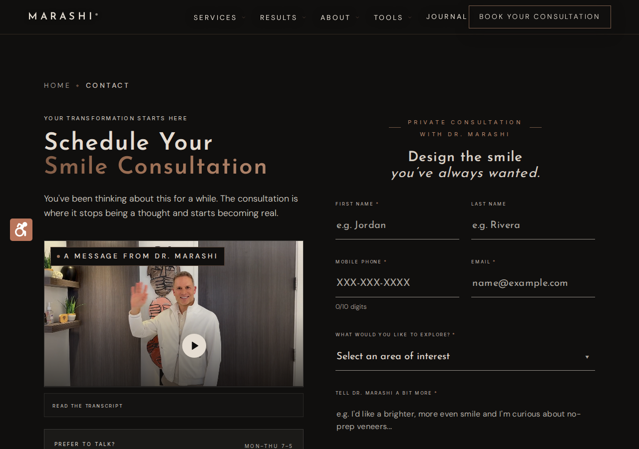 Screenshot of Contact Dr. Jon Marashi | Brentwood, Los Angeles