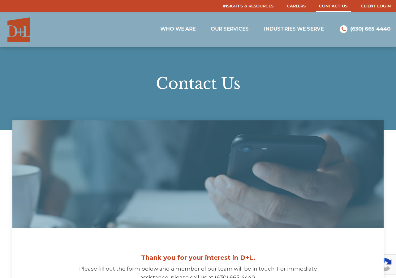 Screenshot of Contact Us - Dugan + Lopatka CPAs | Warrenville, Illinois | Accounting