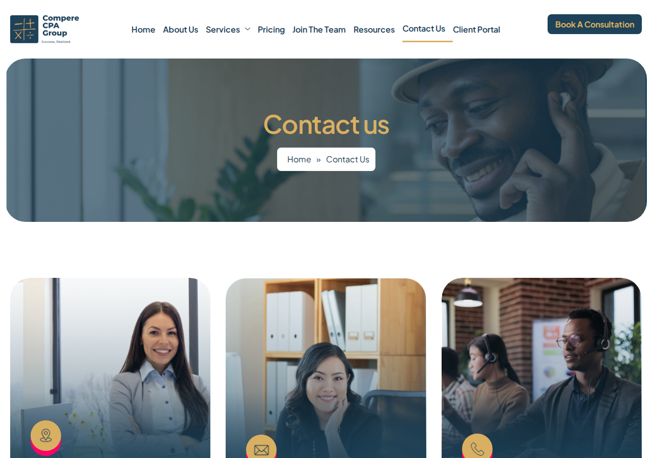 Screenshot of Book a financial consultation - Compere CPA Group