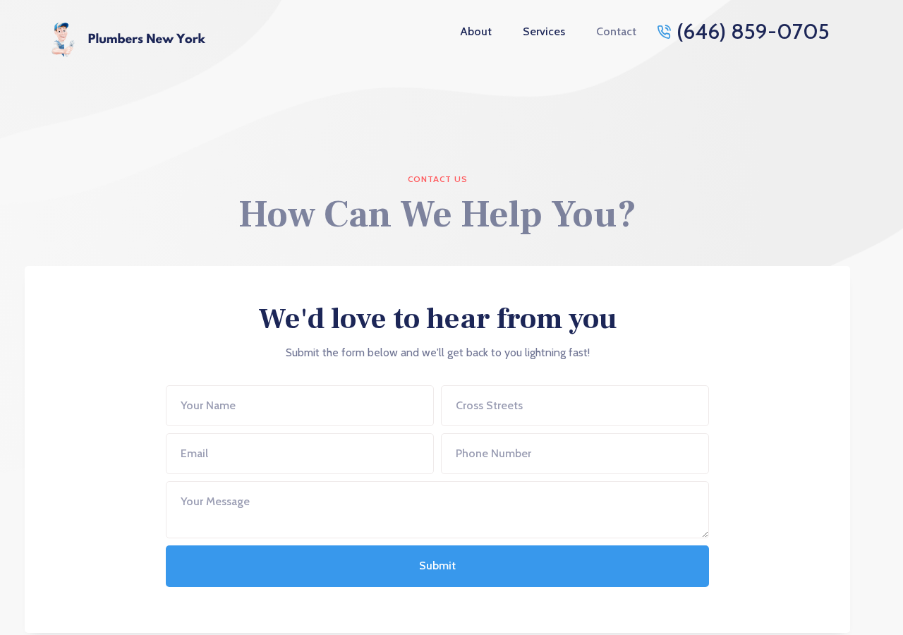 Screenshot of Contact Us - Plumbers New York