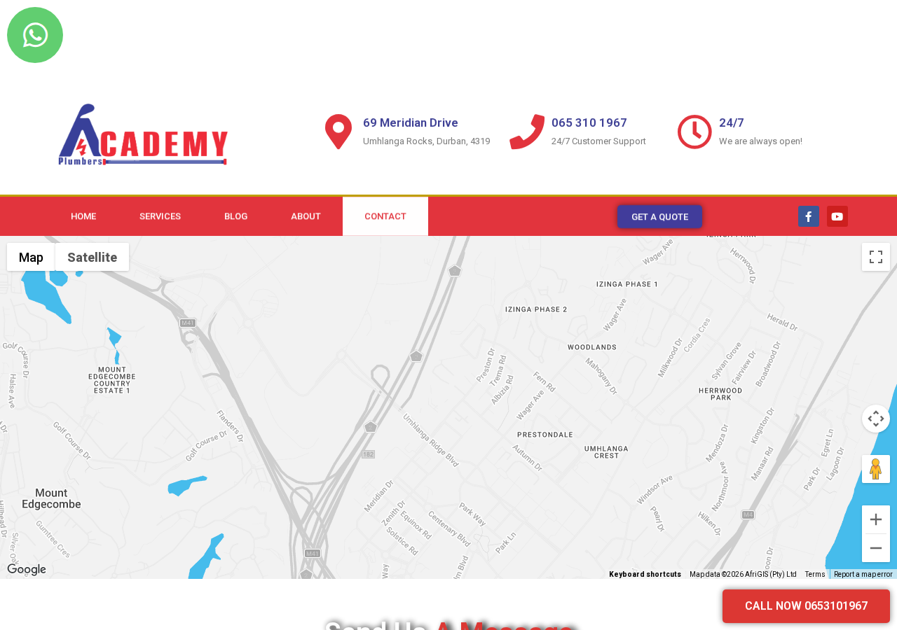 Screenshot of Contact - Durban Plumbers - 24 hour Emergency - Get a free quote