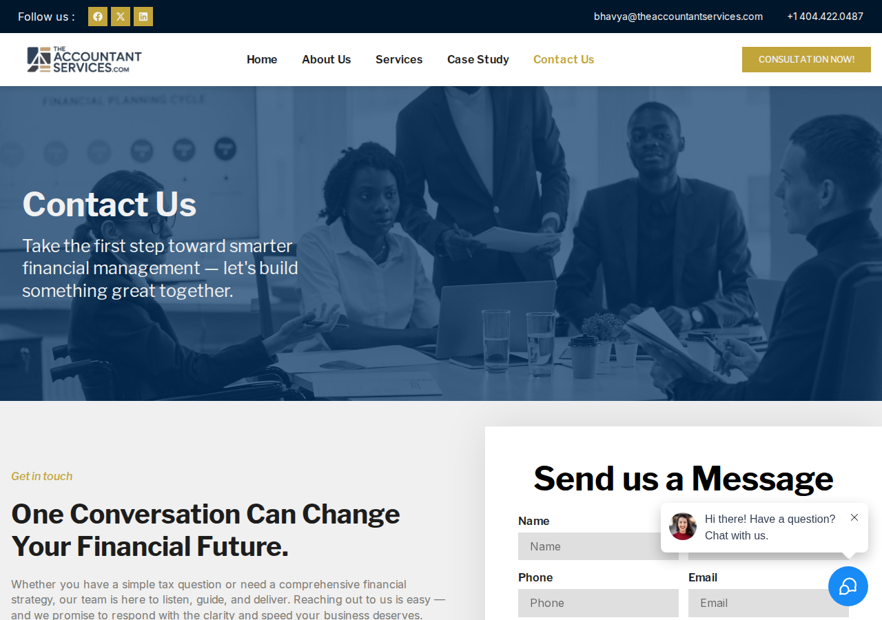 Screenshot of Contact Us – The Accountant Services