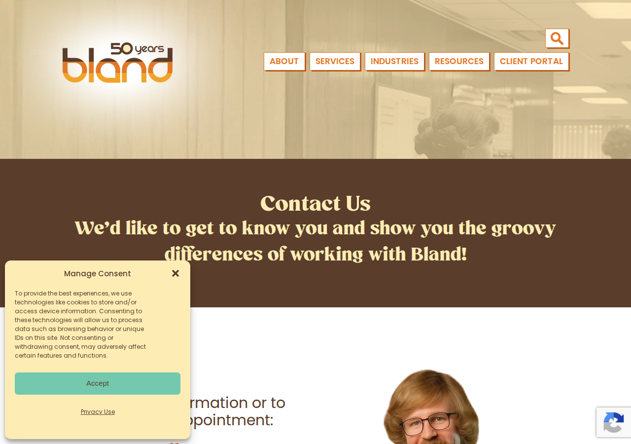 Screenshot of Contact - Bland & Associates