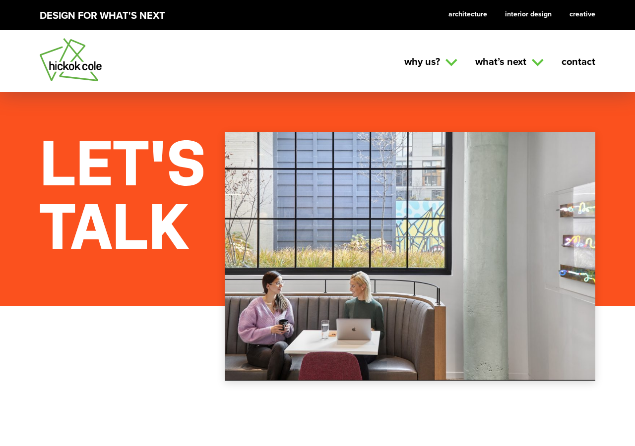 Screenshot of Contact | Hickok Cole