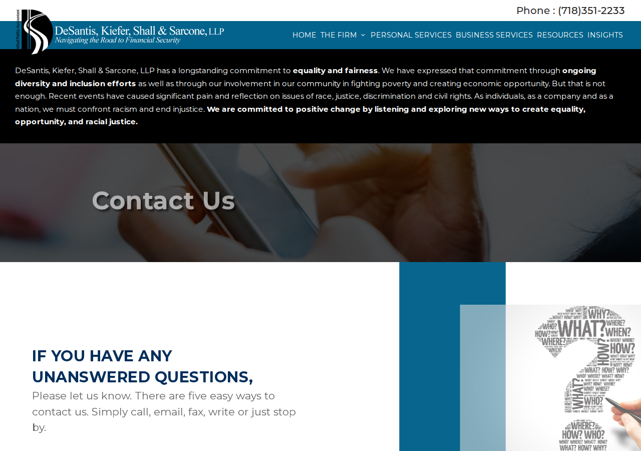 Screenshot of Contact Us | Accounting & Financial Services | Licensed NY & NJ