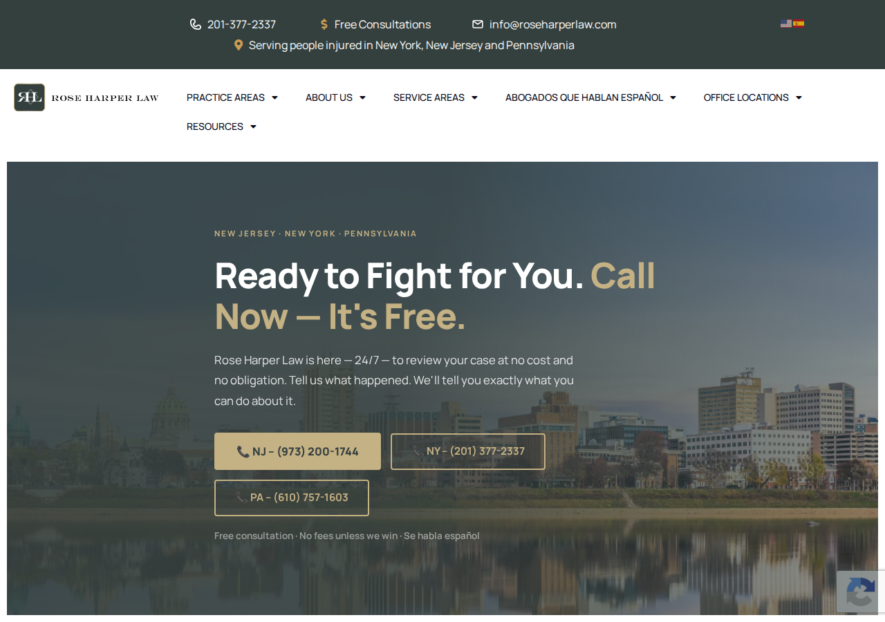 Screenshot of Schedule a Legal Consultation | Rose Harper Law