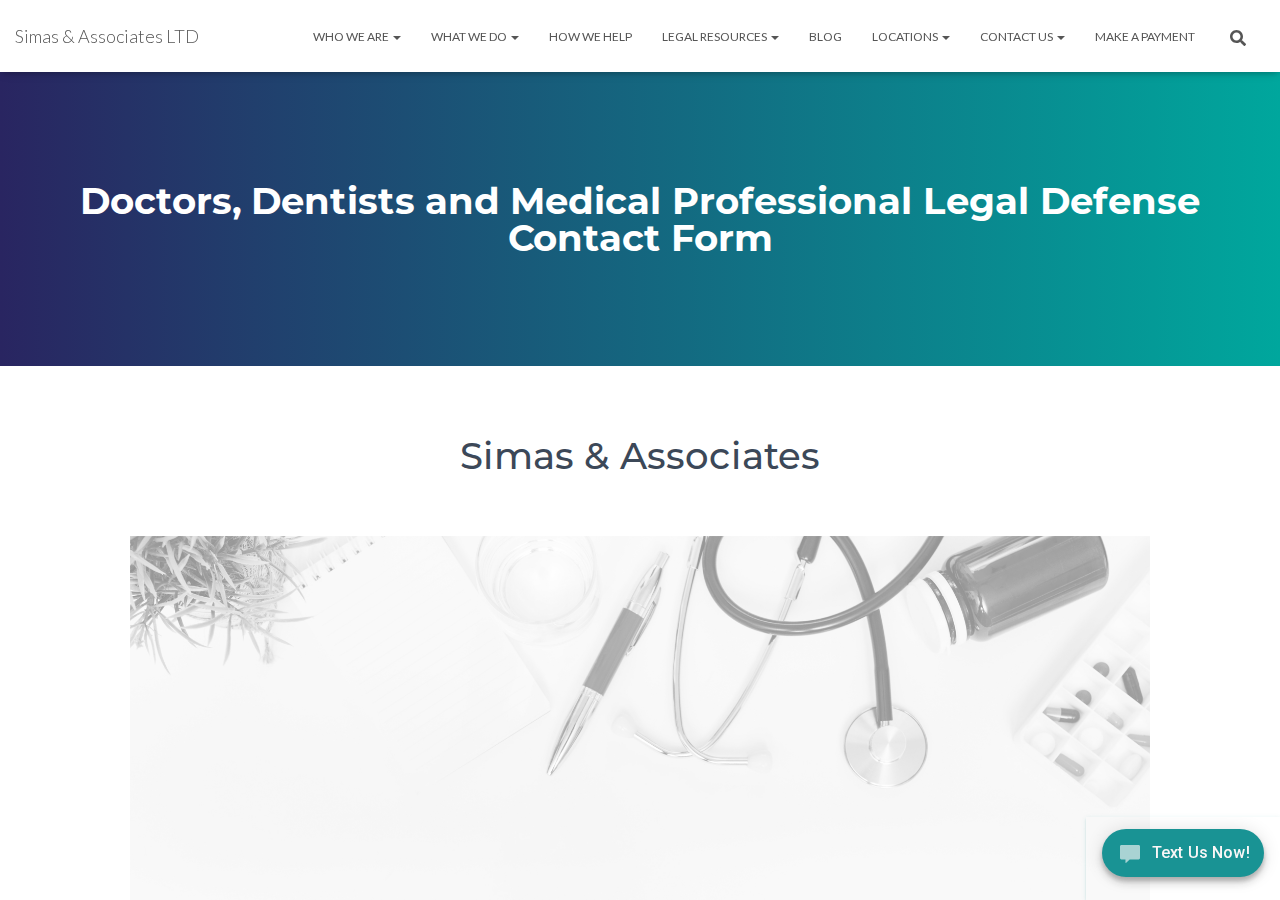 Screenshot of California legal defense for MD, OD, OB/GYN, DDS, GP et al