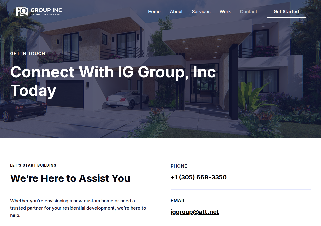 Screenshot of Contact IG Group | Miami Luxury Residential Architecture Studio