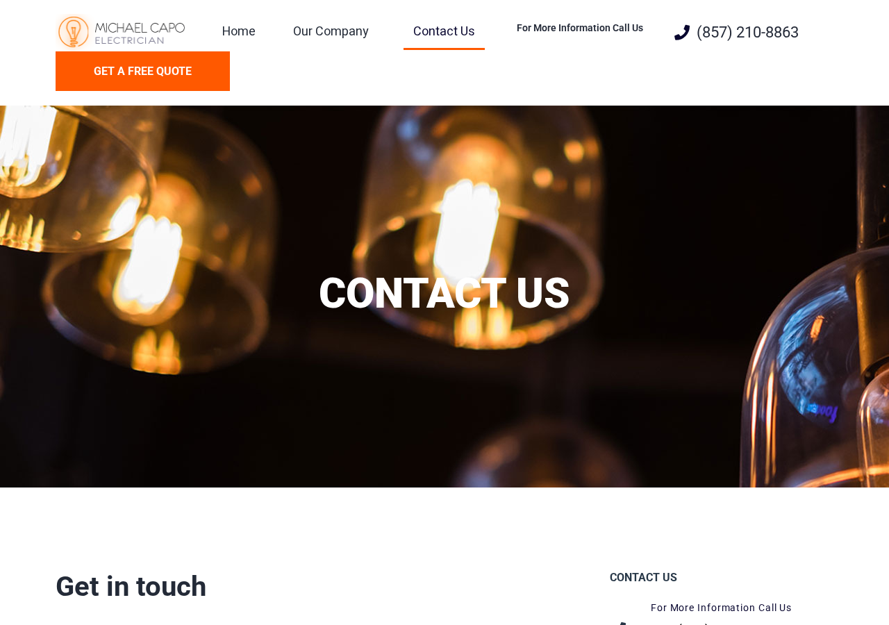 Screenshot of Contact Us – Michael Capo Electrician