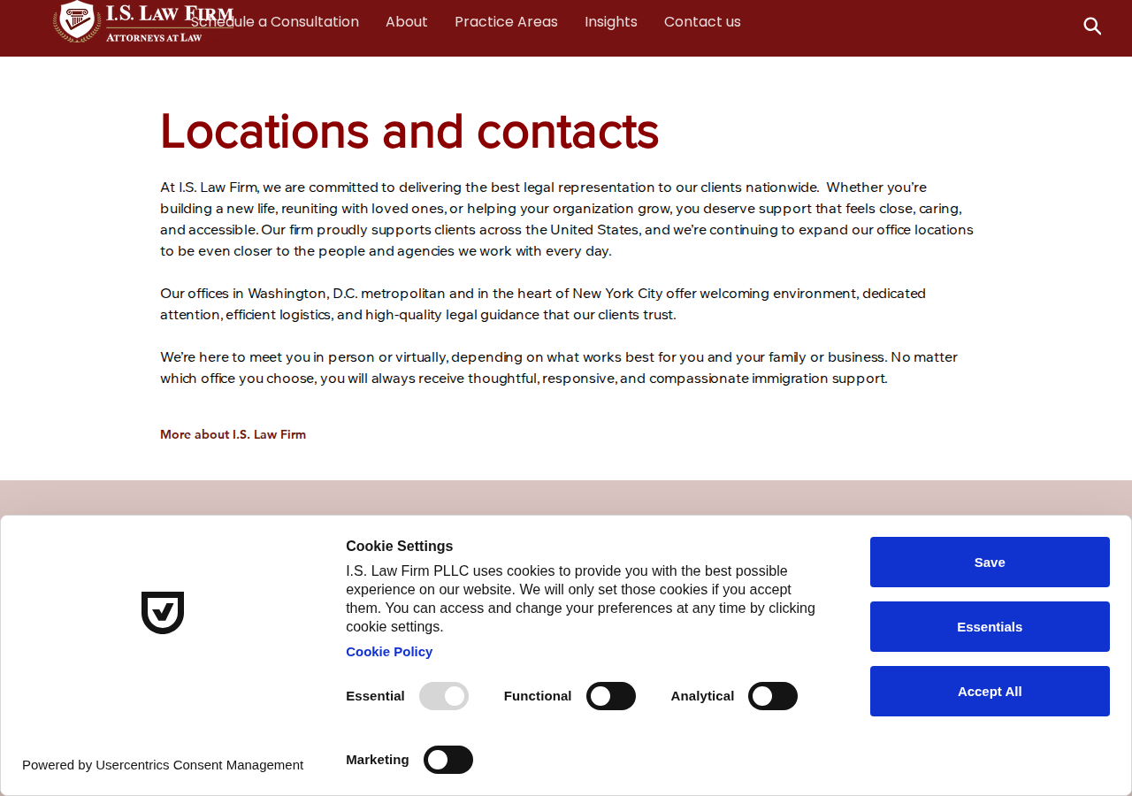 Screenshot of Contact us | I.S. Law Firm