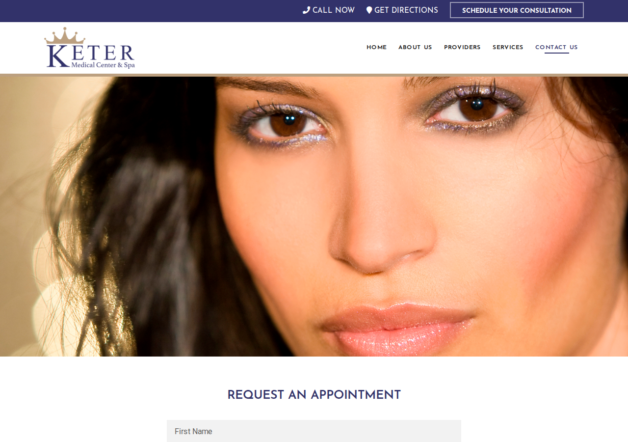 Screenshot of Keter Medical Center & Spa | Contact Us
