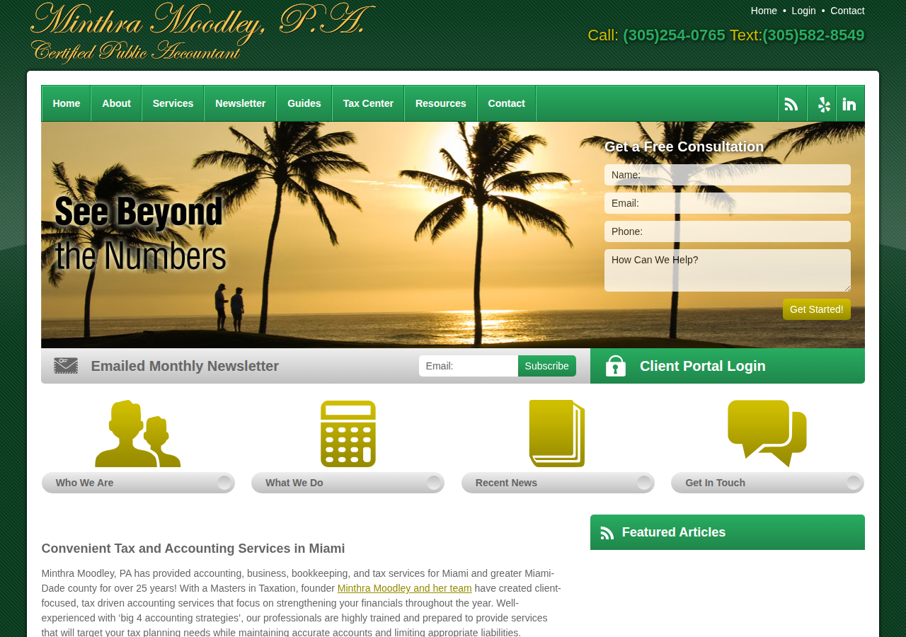 Screenshot of Minthra Moodley, P.A.: Welcome | Palmetto Bay CPA